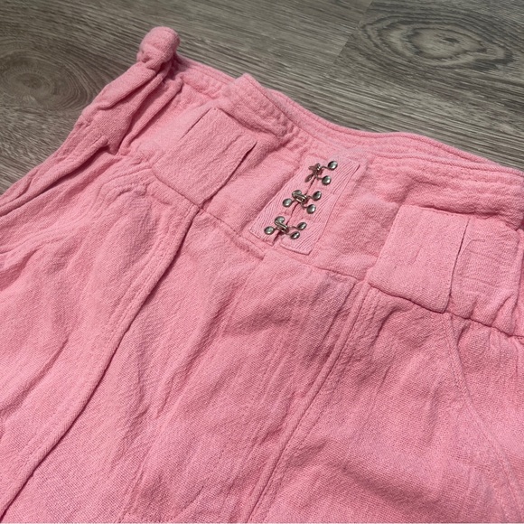Womens IRO Harmony Pink Linen Ankle Pants Size 34 - Picture 2 of 5